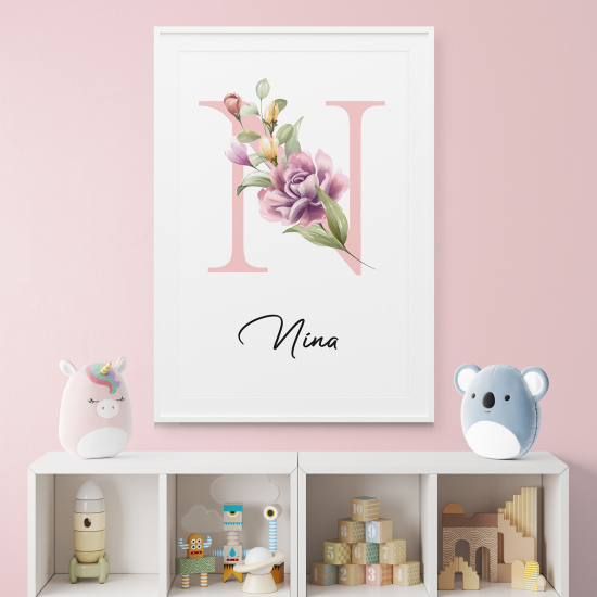 Affiche / Poster Monogramme - Lettre N