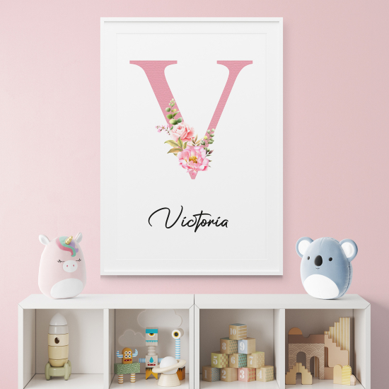 Affiche / Poster Monogramme - Lettre V