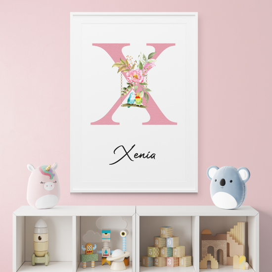 Affiche / Poster Monogramme - Lettre X