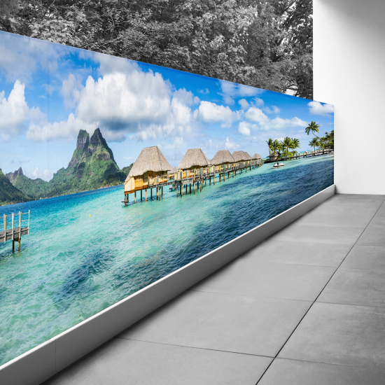 Brise vue Trompe l'œil - 100x425 cm - Maldives