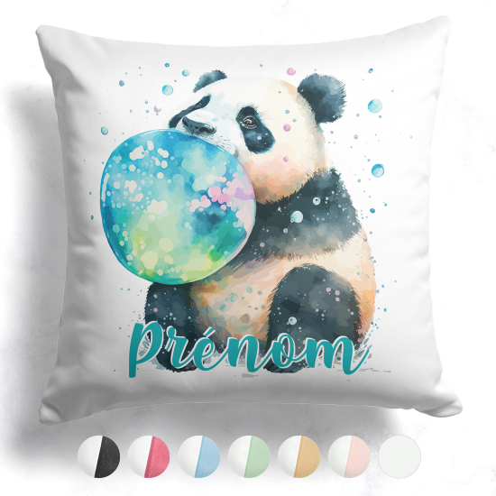 Coussin bicolore personnalisé - Panda