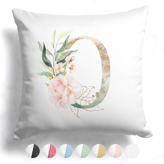 Coussin monogramme bicolore avec chiffre - ZÉRO