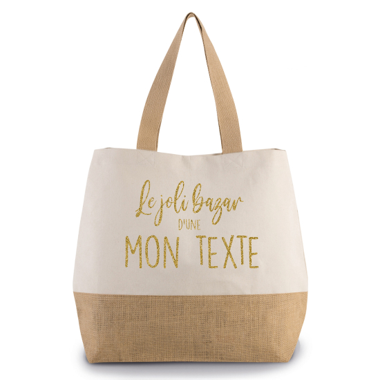 Grand Sac Coton et Jute - Le joli bazar d'une