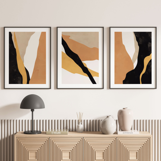 Lot de 3 Affiches / Posters Triptyque - Abstrait