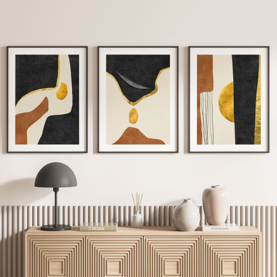 Lot de 3 Affiches / Posters Triptyque - Abstrait