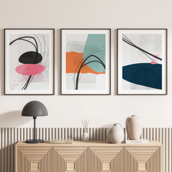 Lot de 3 Affiches / Posters Triptyque - Design