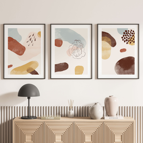 Lot de 3 Affiches / Posters Triptyque - Design