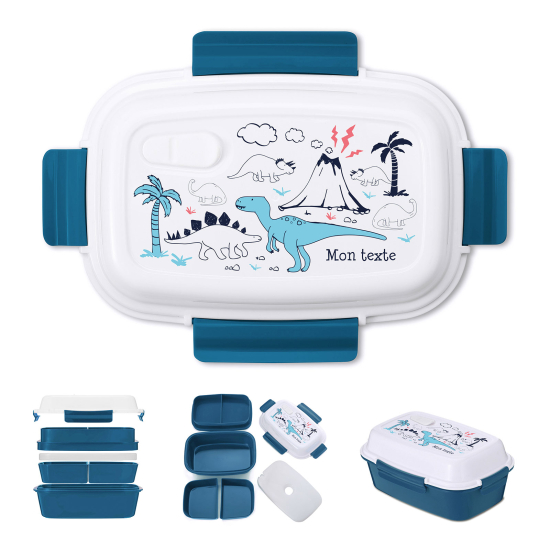 Lunch box - bento enfant isotherme personnalisée - Dinosaures