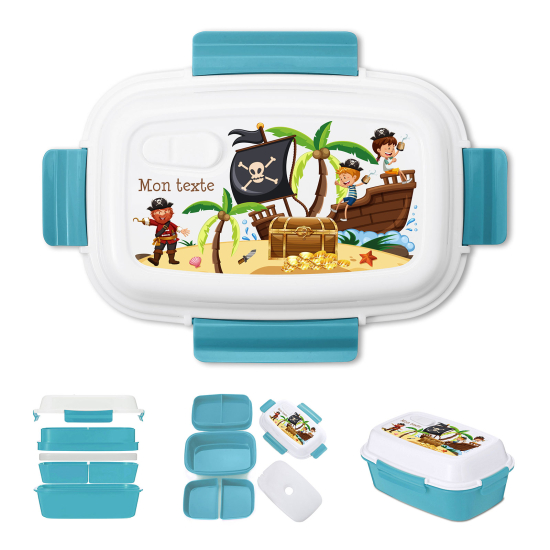 Lunch box - bento enfant isotherme personnalisée - Pirates