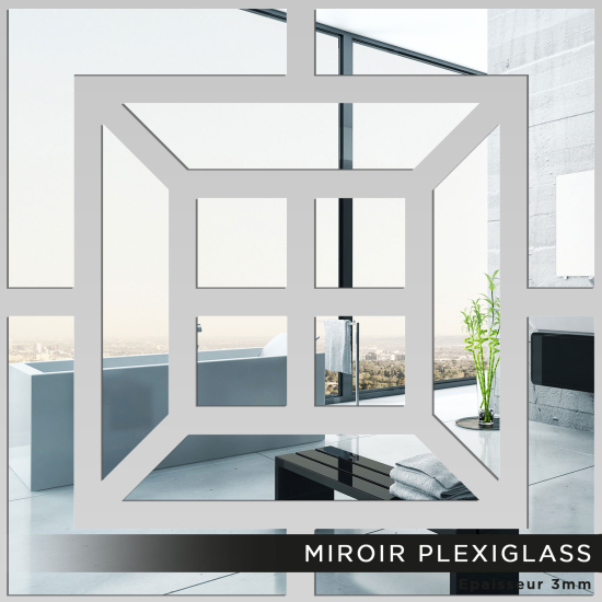 Miroir Plexiglass - Carré design