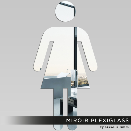 Miroir Plexiglass - WC femme