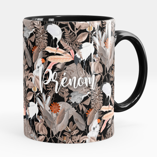 Mug - Tasse personnalisée - Animaux fleurs