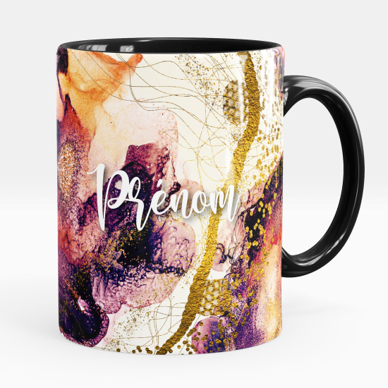 Mug - Tasse personnalisée - Effet marbré