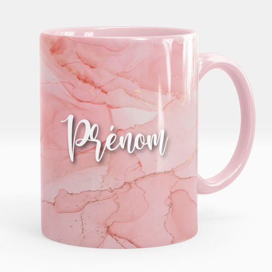 Mug - Tasse personnalisée -Effet marbré 