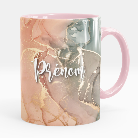 Mug - Tasse personnalisée - Effet marbré