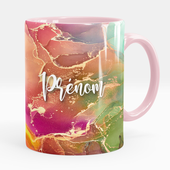 Mug - Tasse personnalisée - Effet marbré