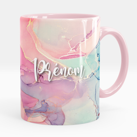 Mug - Tasse personnalisée - Effet marbré