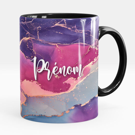 Mug - Tasse personnalisée - Effet marbré