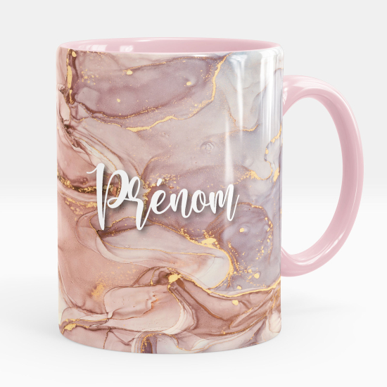 Mug - Tasse personnalisée - Effet marbré