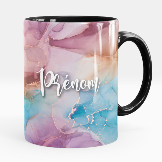 Mug - Tasse personnalisée - Effet marbré