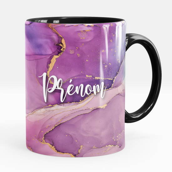 Mug - Tasse personnalisée - Effet marbré