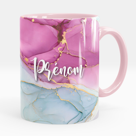 Mug - Tasse personnalisée - Effet marbré