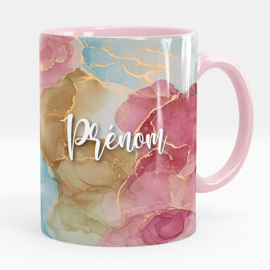 Mug - Tasse personnalisée - Effet marbré