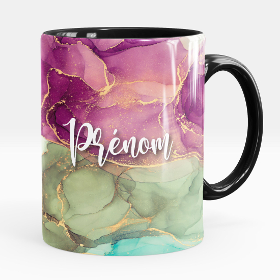 Mug - Tasse personnalisée - Effet marbré