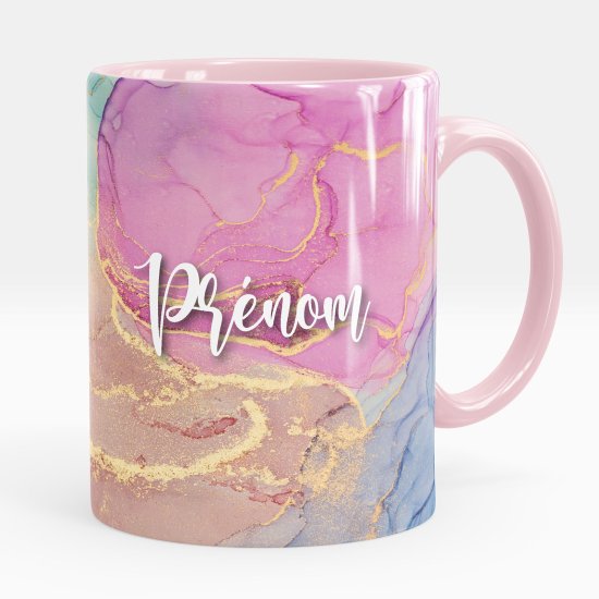 Mug - Tasse personnalisée -Effet marbré