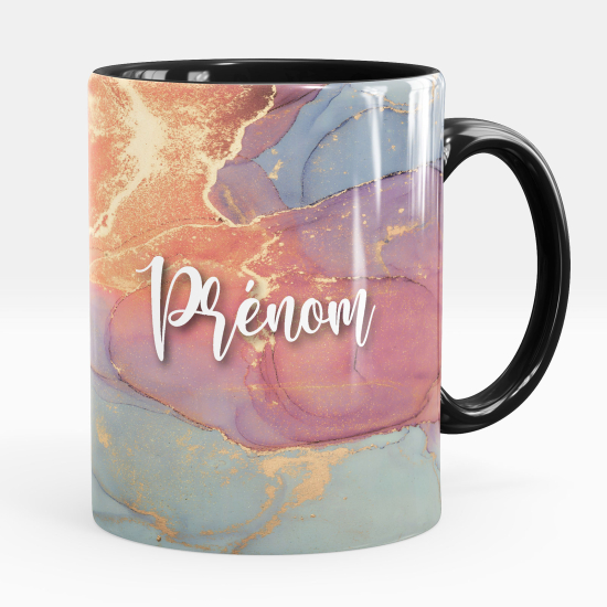 Mug - Tasse personnalisée - Effet marbré