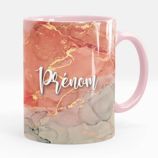 Mug - Tasse personnalisée - Effet marbré