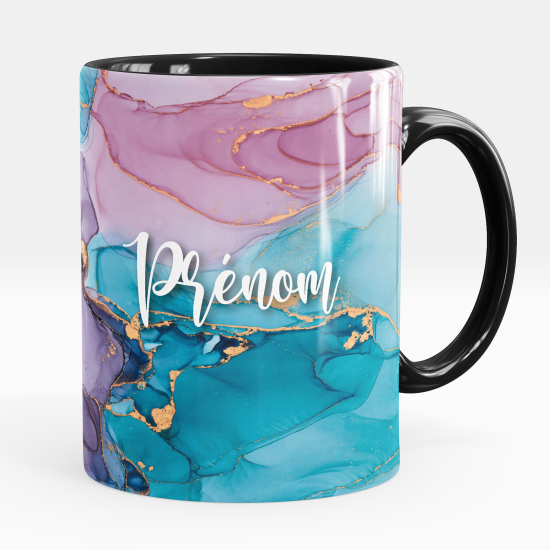 Mug - Tasse personnalisée - Effet marbré