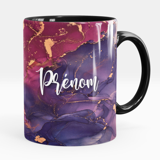 Mug - Tasse personnalisée - Effet marbré