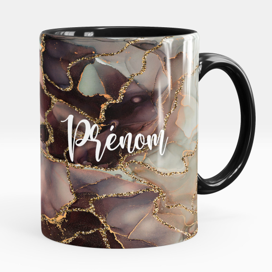 Mug - Tasse personnalisée - Effet marbré