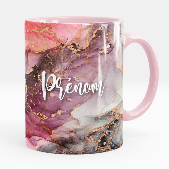 Mug - Tasse personnalisée - Effet marbré