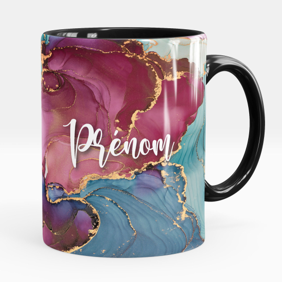 Mug - Tasse personnalisée - Effet marbré