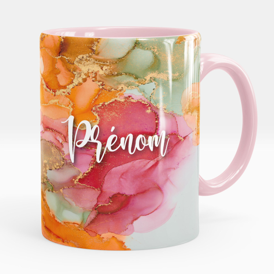 Mug - Tasse personnalisée - Effet marbré