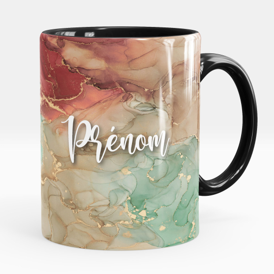 Mug - Tasse personnalisée - Effet marbré