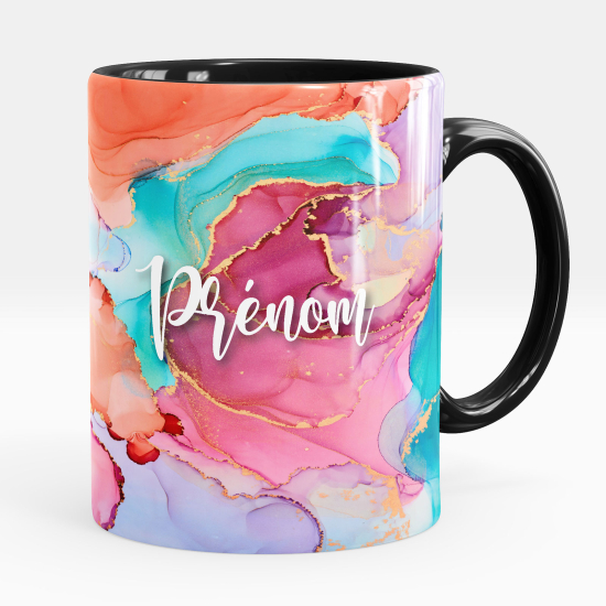 Mug - Tasse personnalisée - Effet marbré