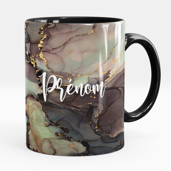 Mug - Tasse personnalisée - Effet marbré