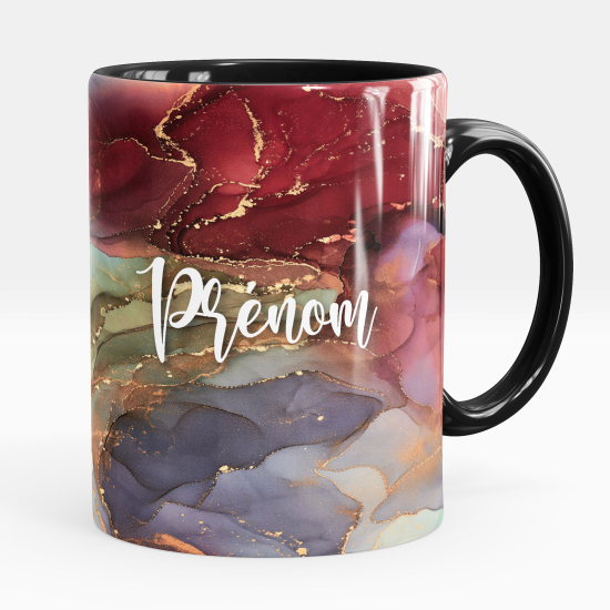 Mug - Tasse personnalisée - Effet marbré