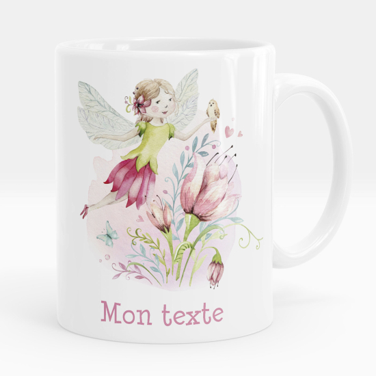 Mug - Tasse personnalisée - Fée fleurs