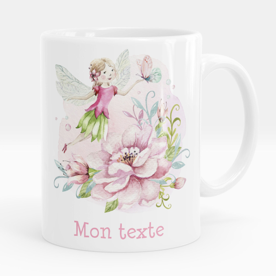 Mug - Tasse personnalisée - Fée fleurs