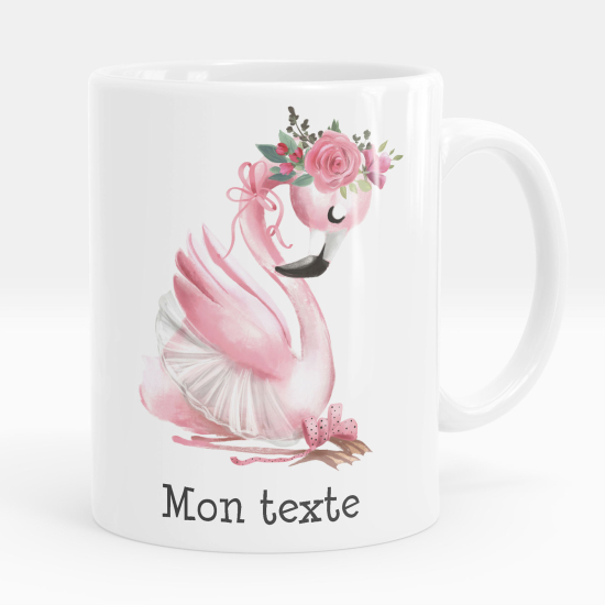 Mug - Tasse personnalisée - Flamant rose