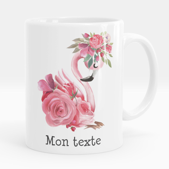 Mug - Tasse personnalisée - Flamant rose