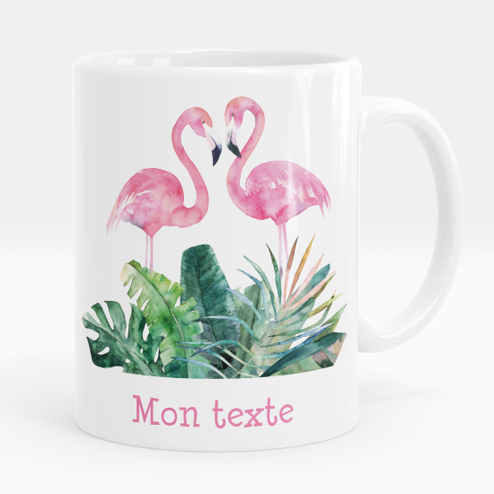 Mug - Tasse personnalisée - Flamants roses