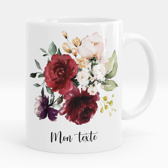 Mug - Tasse personnalisée - Fleurs