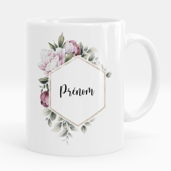 Mug - Tasse personnalisée - Fleurs