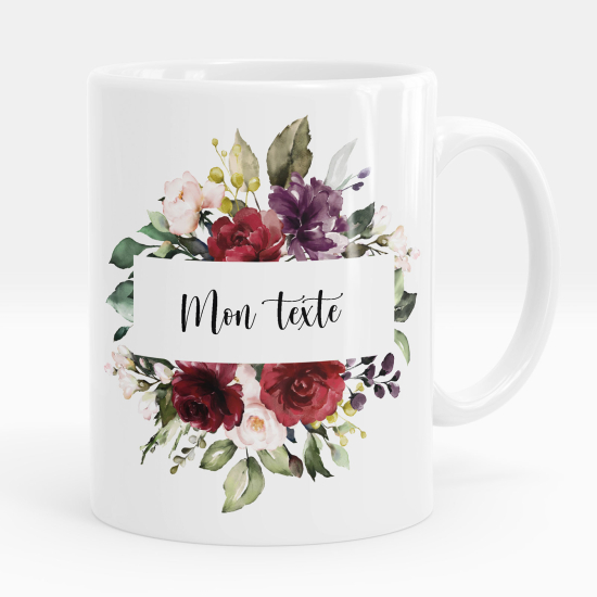 Mug - Tasse personnalisée - Fleurs