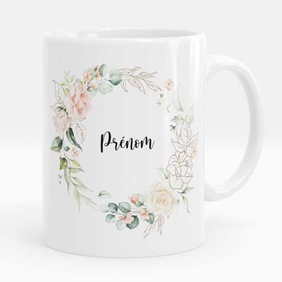 Mug - Tasse personnalisée - Fleurs